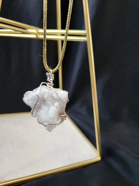 Genuine Quartz Geode Necklace