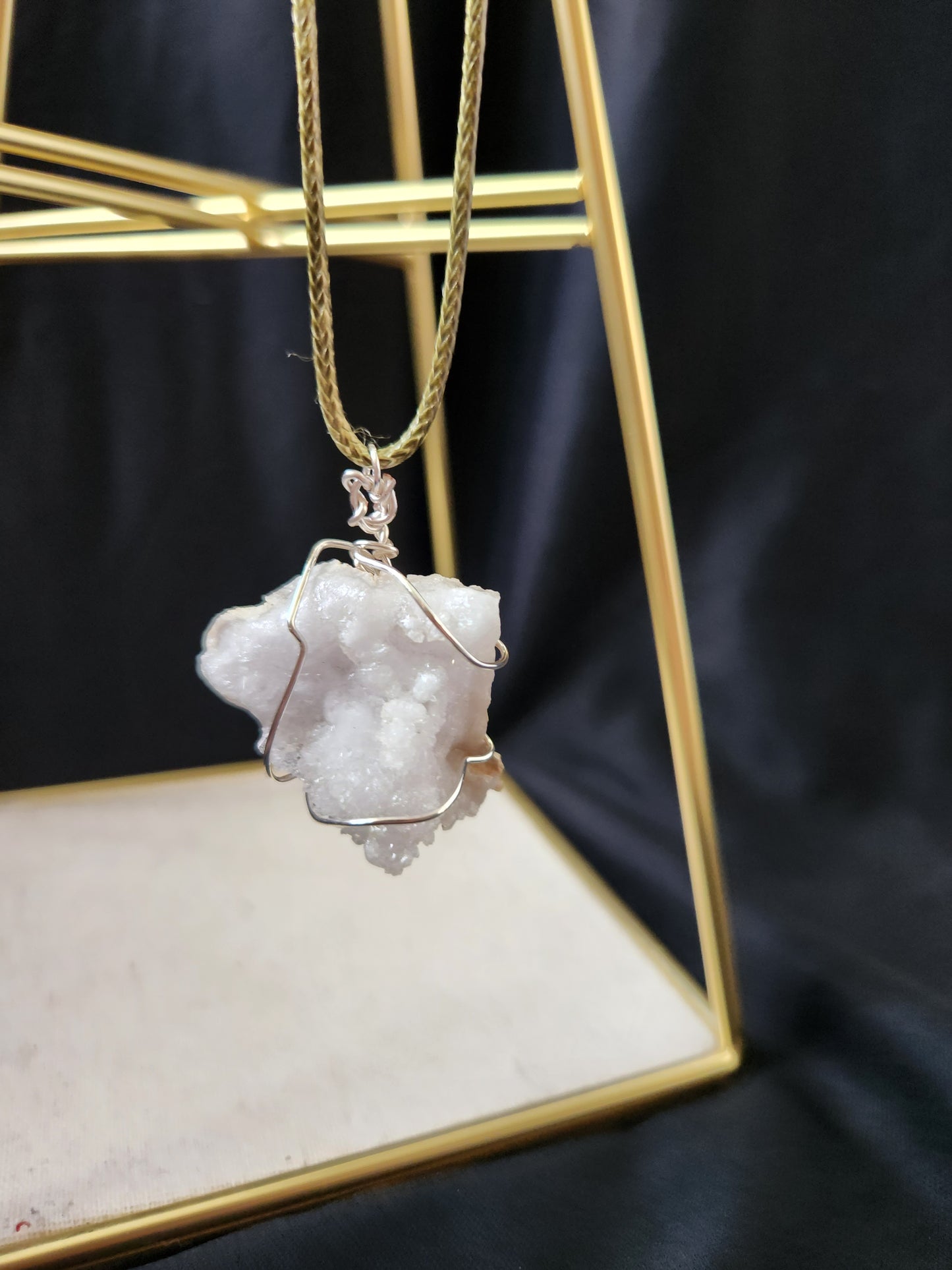 Genuine Quartz Geode Necklace