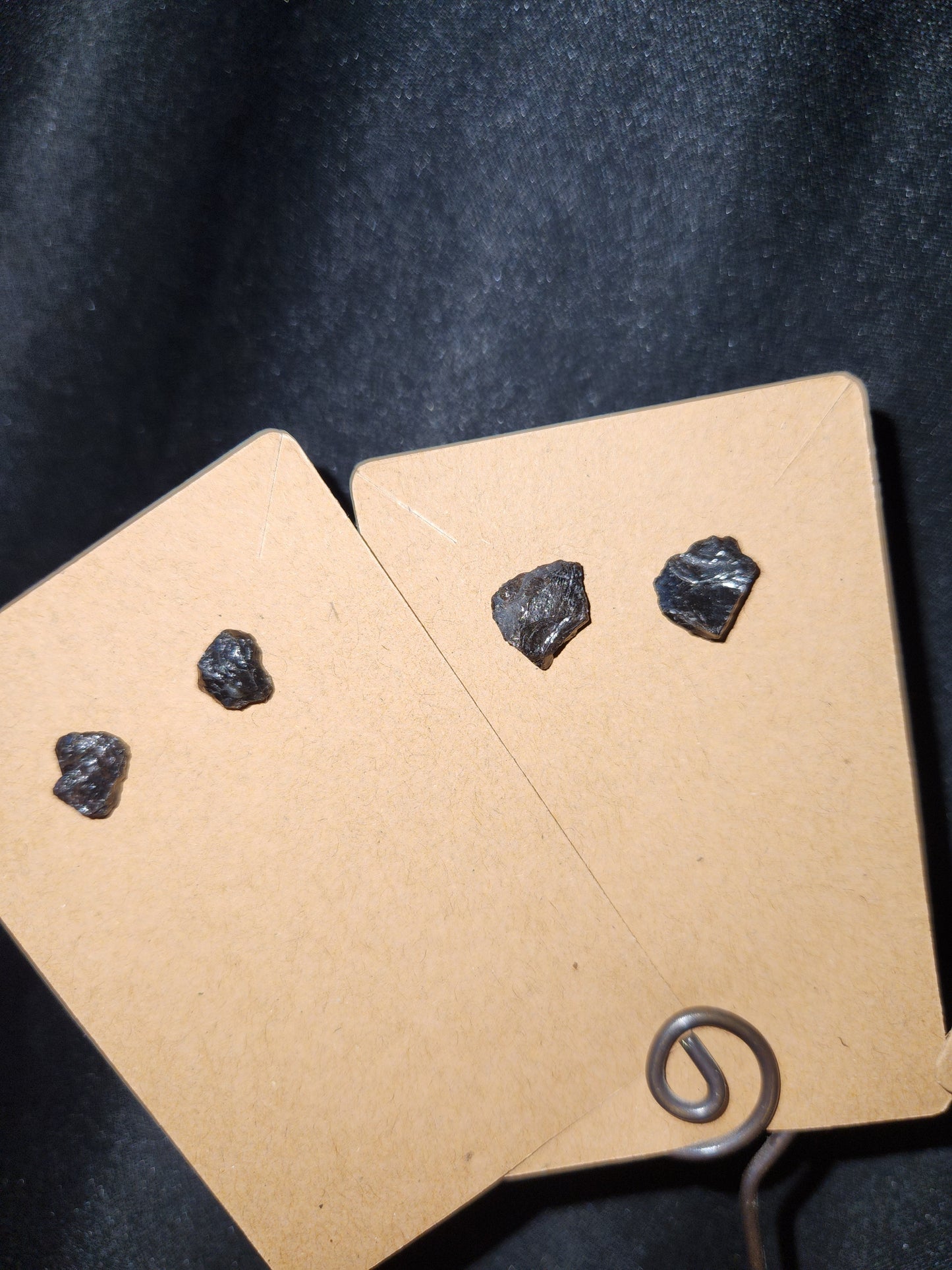 Genuine Obsidian Stud Earrings