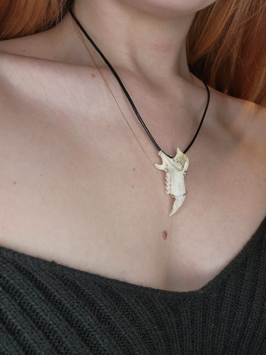 Minimalistic Bone Jaw Necklace