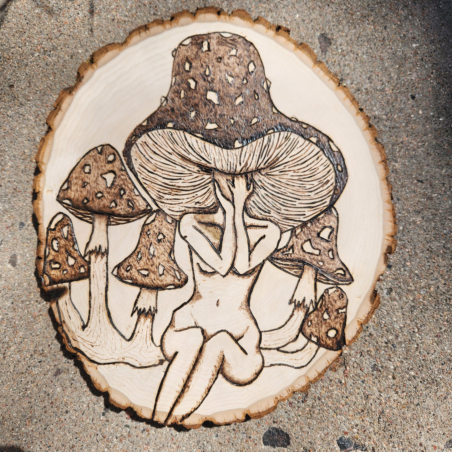 Mushie Lady Pyrography