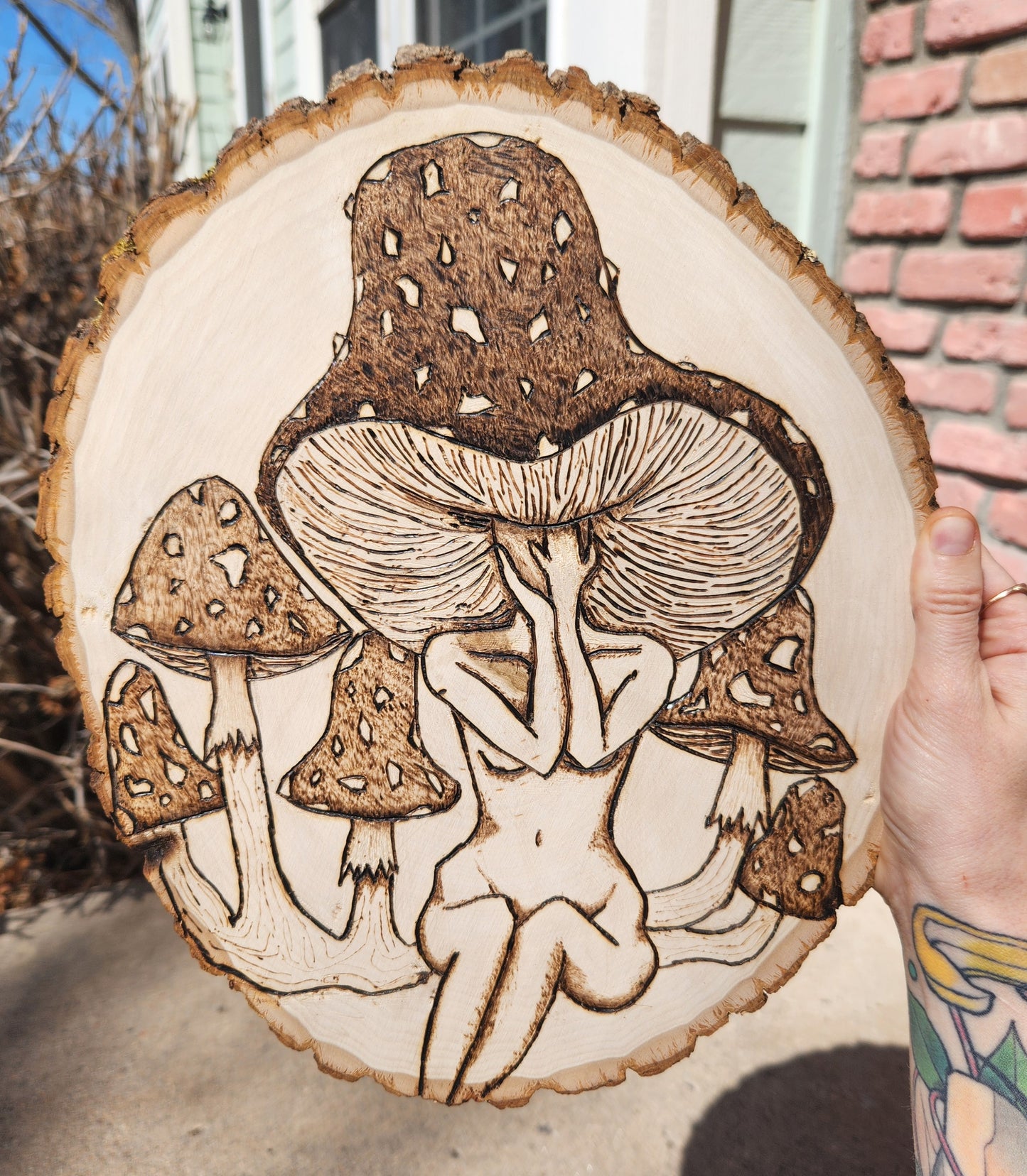 Mushie Lady Pyrography