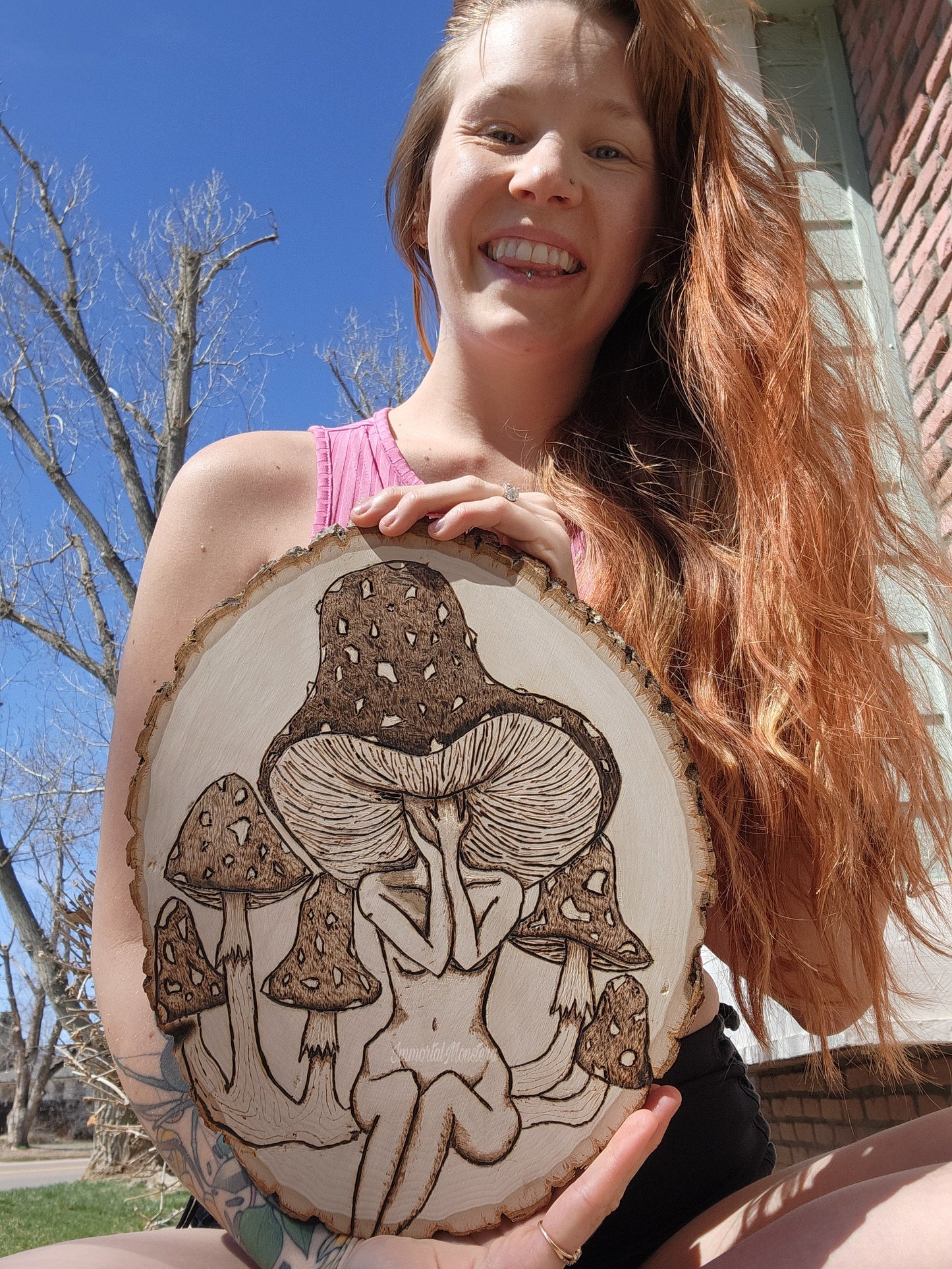 Mushie Lady Pyrography