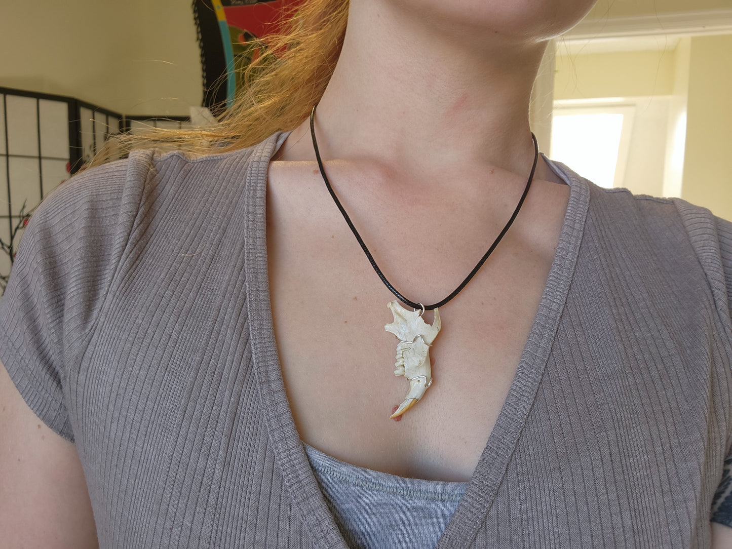 Minimalistic Bone Jaw Necklace